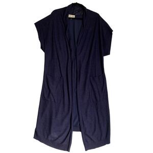 Saturday Sunday Anthropologie Long Cardigan Duster Linen Knit Boho Relaxed Artsy